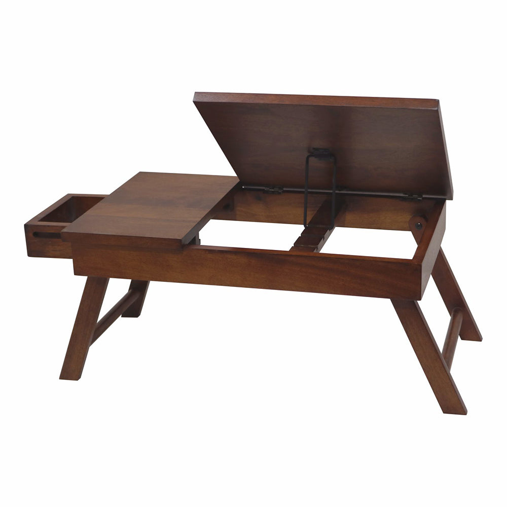 Wooden Decorative Foldable Multipurpose Study Table , Laptop Table For Office , Living Room ( Pre - Assemble )