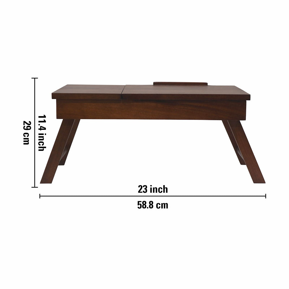 Wooden Decorative Foldable Multipurpose Study Table , Laptop Table For Office , Living Room ( Pre - Assemble )