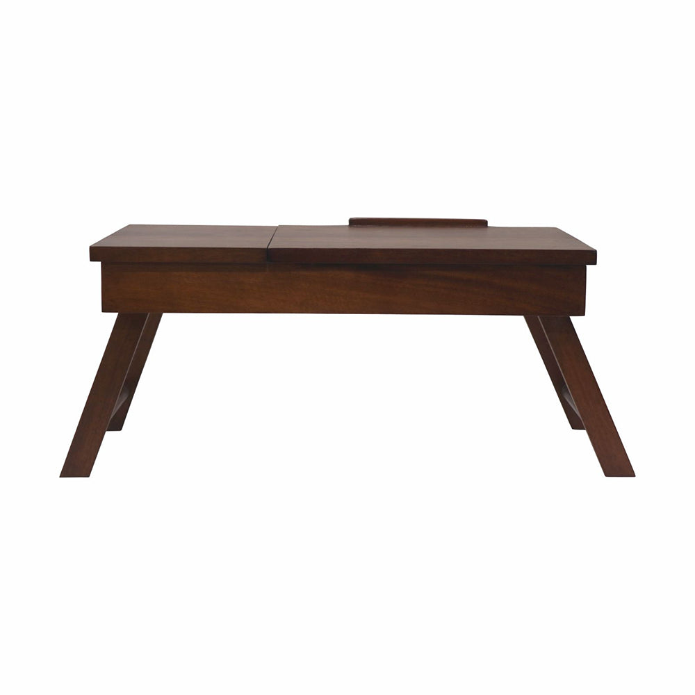 Wooden Decorative Foldable Multipurpose Study Table , Laptop Table For Office , Living Room ( Pre - Assemble )