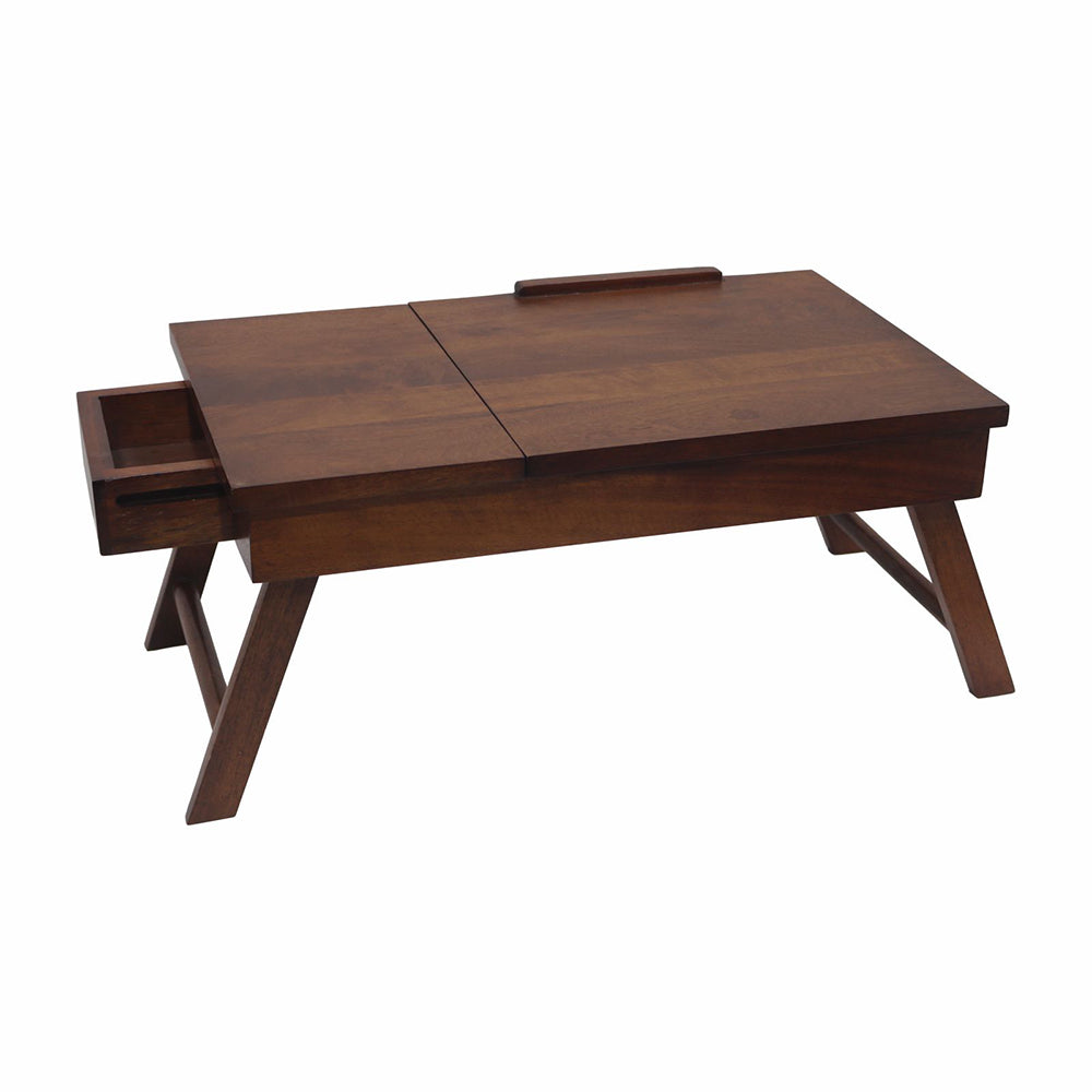 Wooden Decorative Foldable Multipurpose Study Table , Laptop Table For Office , Living Room ( Pre - Assemble )