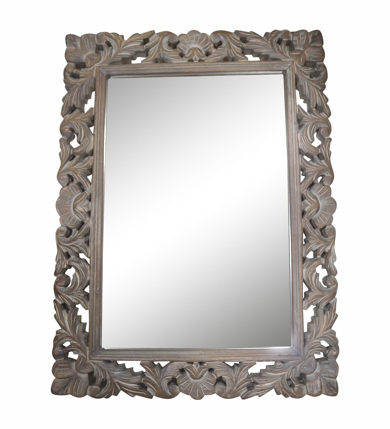 Wall Mirror With Wooden Frame - Natural