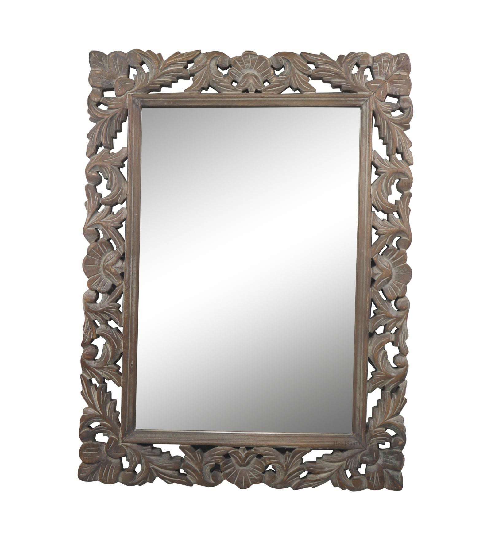Wall Mirror With Wooden Frame - Natural