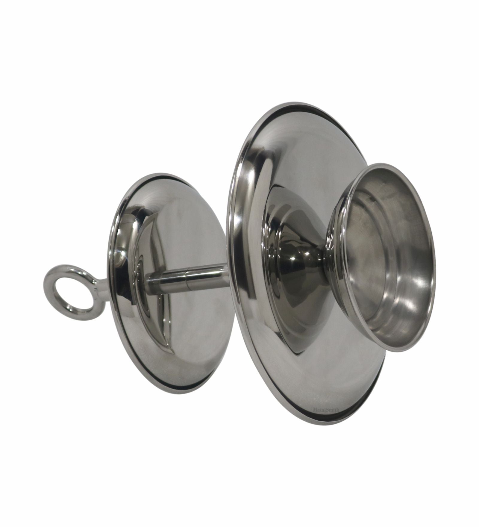 2 Tier Serveware With Ring Handle - Silver