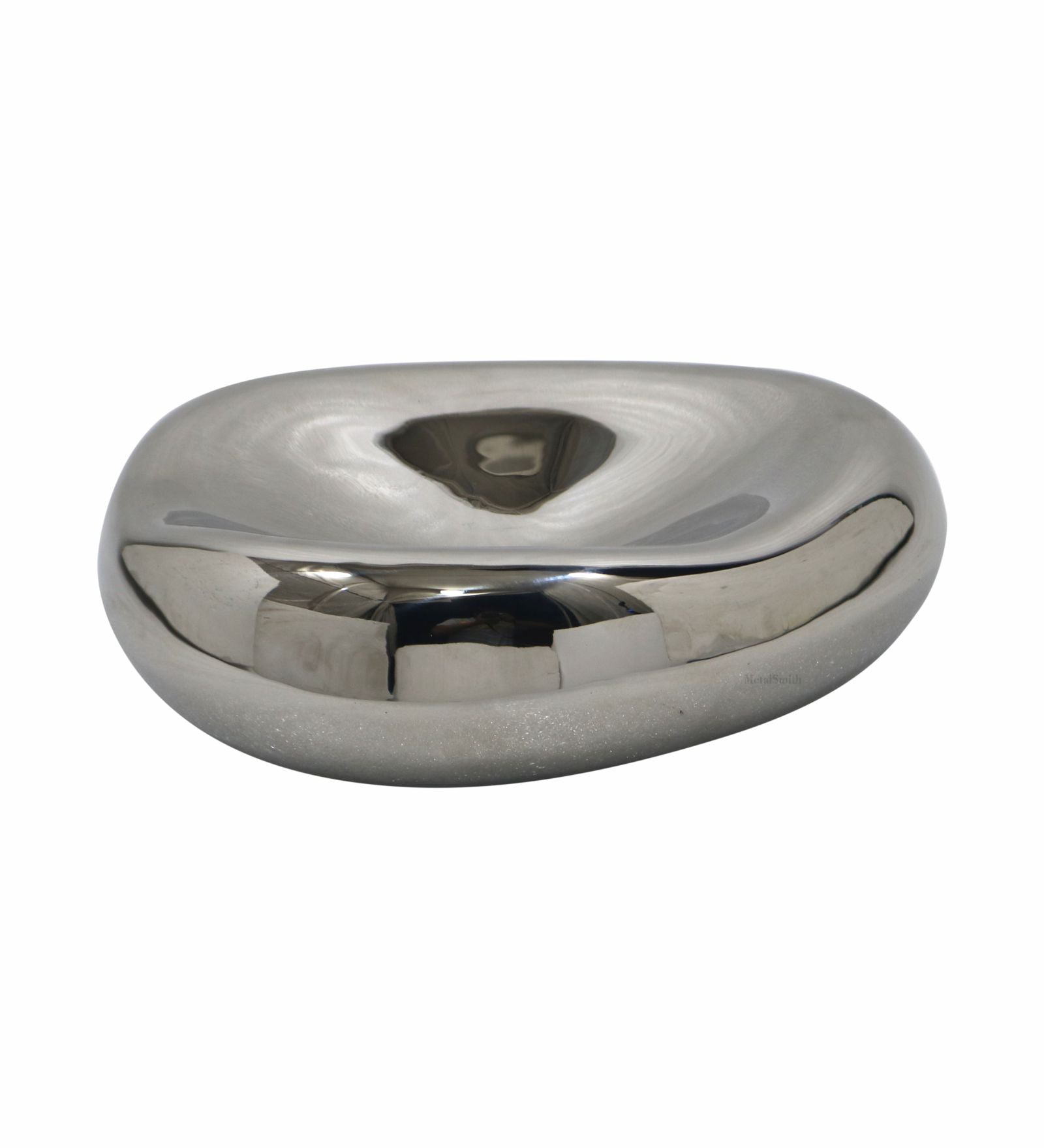 Decorative Nickle Serving Tray for Coffee Table | Modern Metal Platter for Serving Drinks, Snacks, or Décor