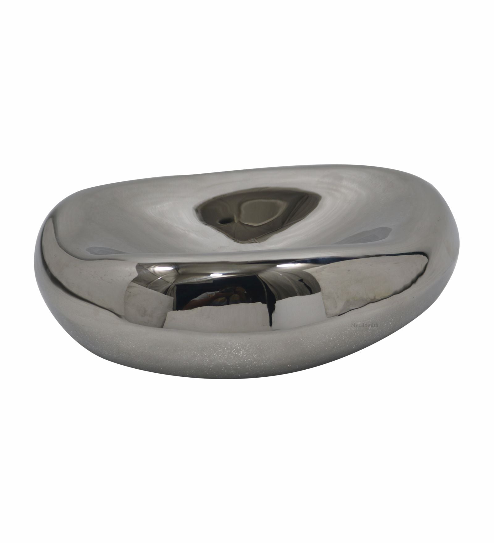 Decorative Nickle Serving Tray for Coffee Table | Modern Metal Platter for Serving Drinks, Snacks, or Décor