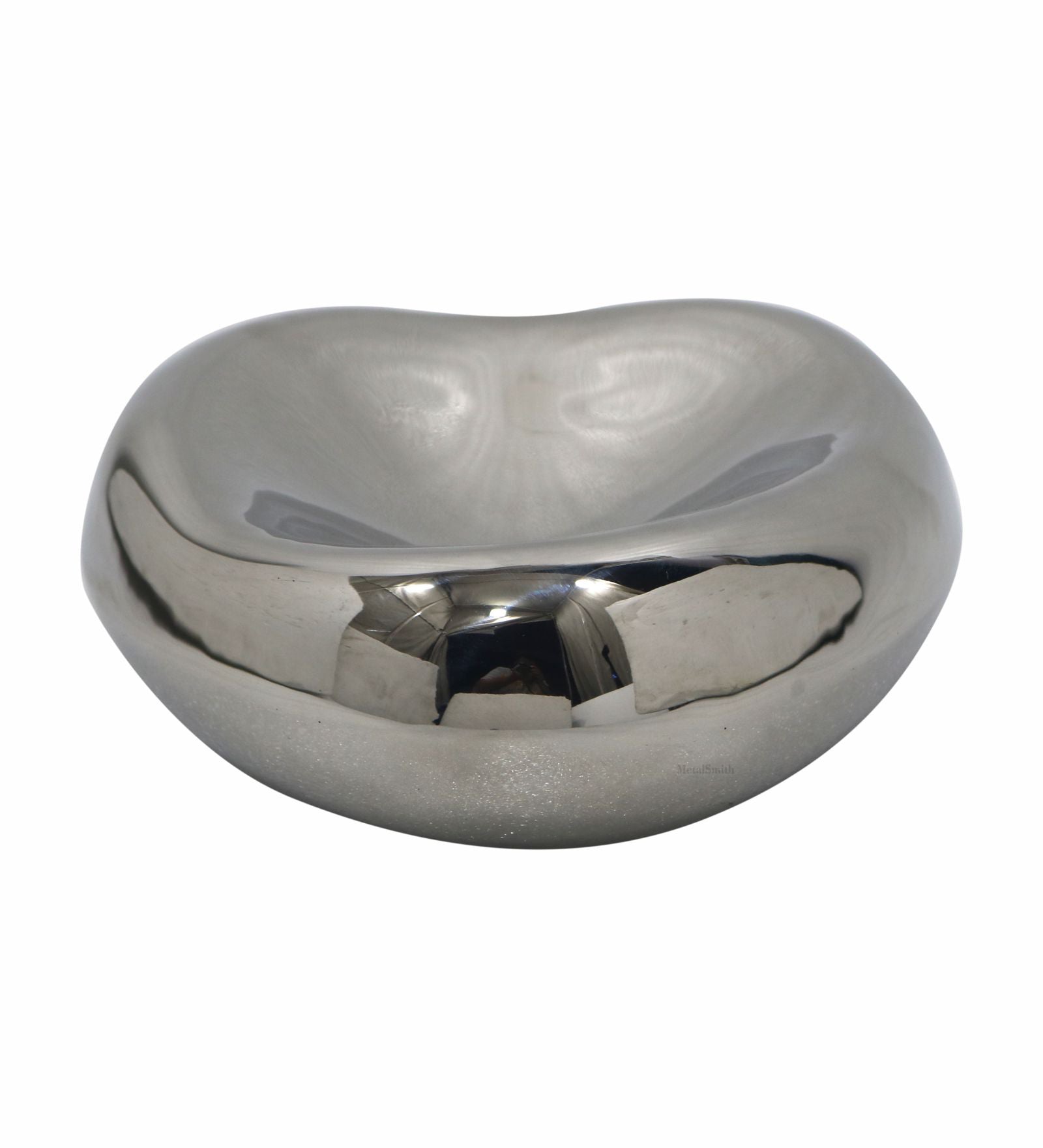 Decorative Nickle Serving Tray for Coffee Table | Modern Metal Platter for Serving Drinks, Snacks, or Décor