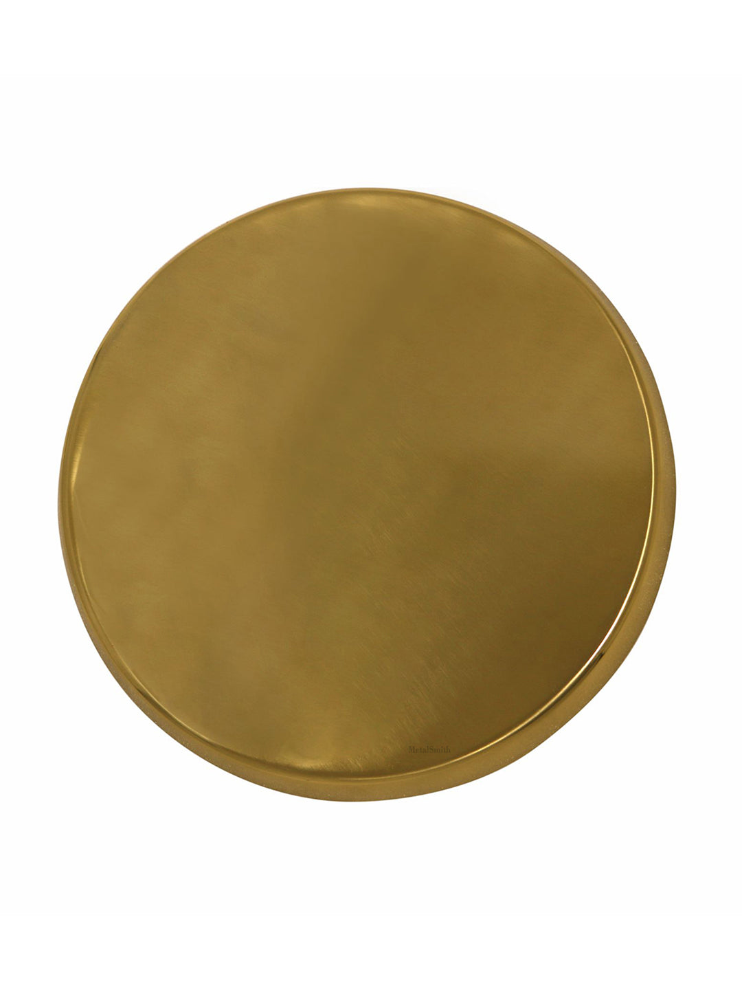 Metalsmith Modern Steel Pooja Thali | Gold Finish Worship Plate for Home Décor Silver Finish for Diwali & Ceremonies