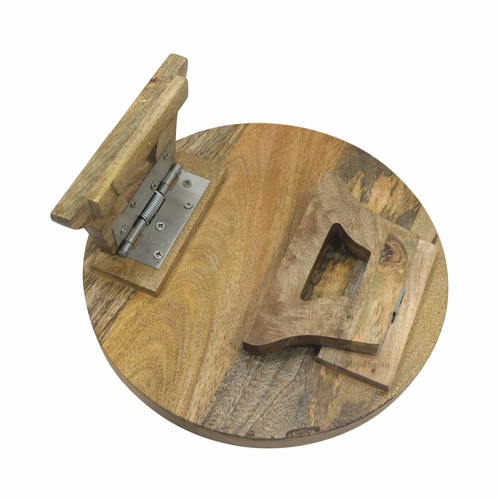 Multipurpose Wooden Sofa Armrest Tray | Flexible Natural Wood Couch Table for Drinks & Snacks