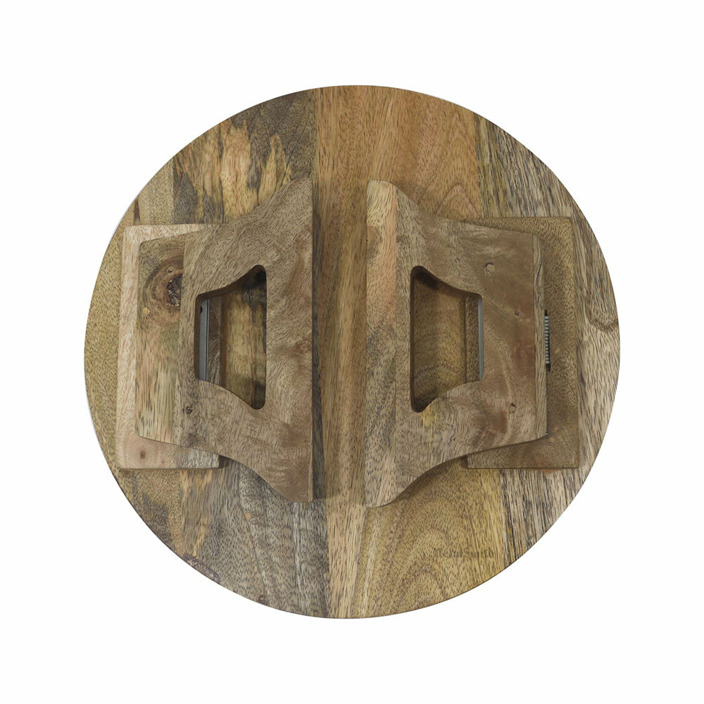 Multipurpose Wooden Sofa Armrest Tray | Flexible Natural Wood Couch Table for Drinks & Snacks