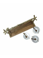 Metalsmith Three-Tier Hanging Iron Appetizer Server with Wood Base