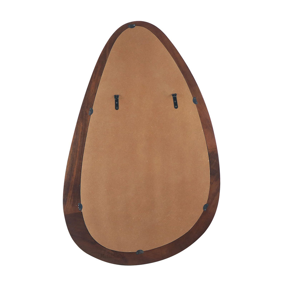 Decorative Hanging Mirror With Wooden Frame For Bathroom Wall Décor And Living Room