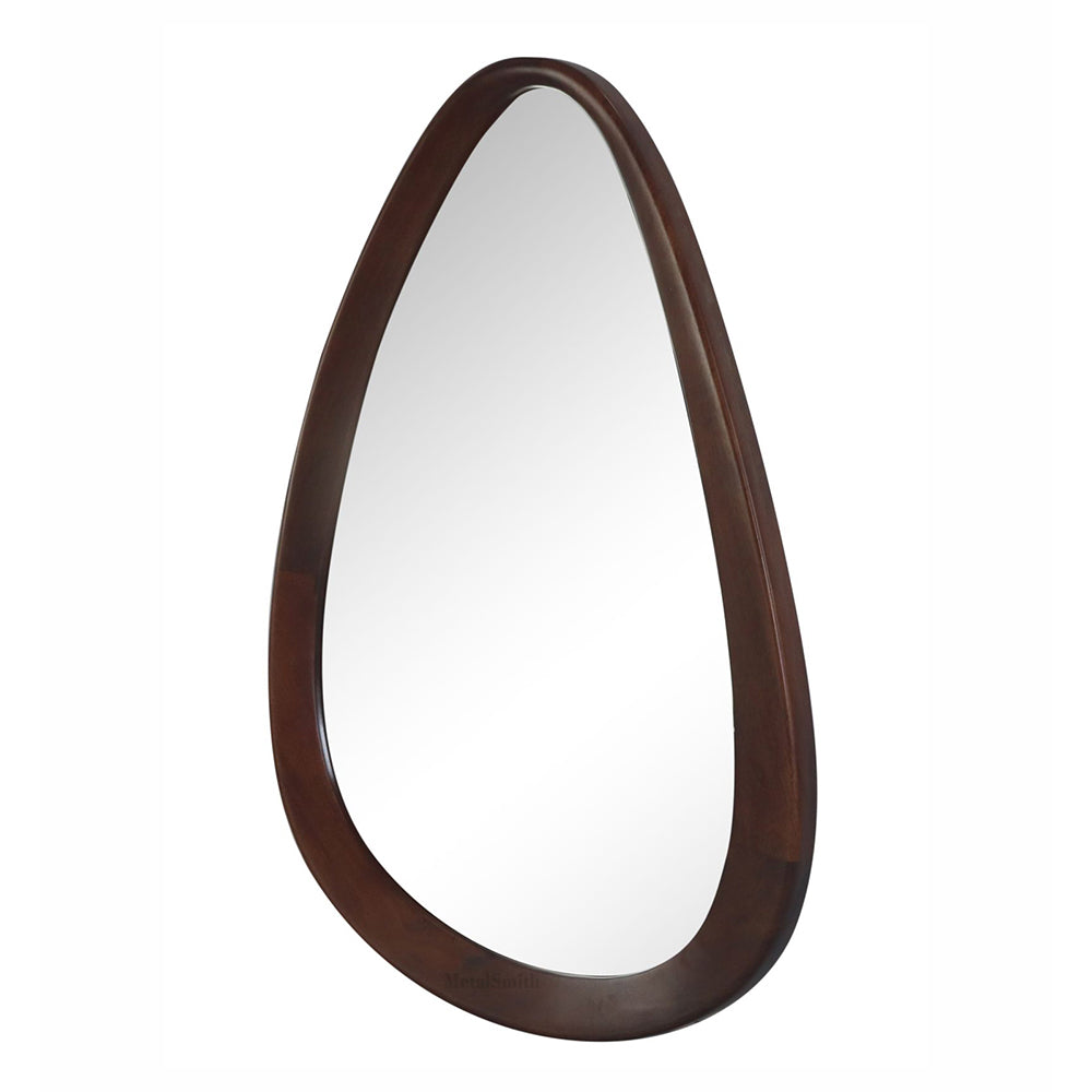 Decorative Hanging Mirror With Wooden Frame For Bathroom Wall Décor And Living Room