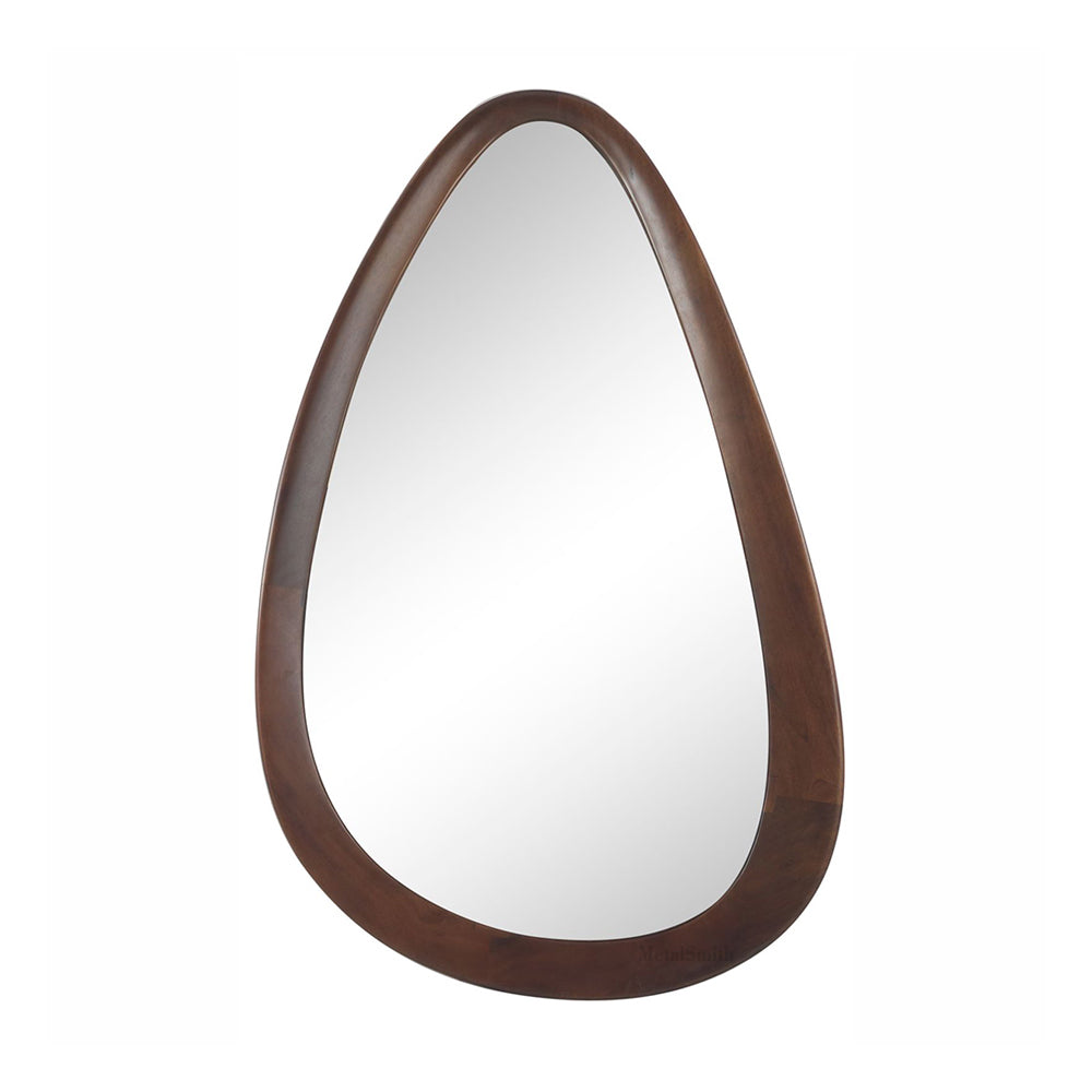 Decorative Hanging Mirror With Wooden Frame For Bathroom Wall Décor And Living Room