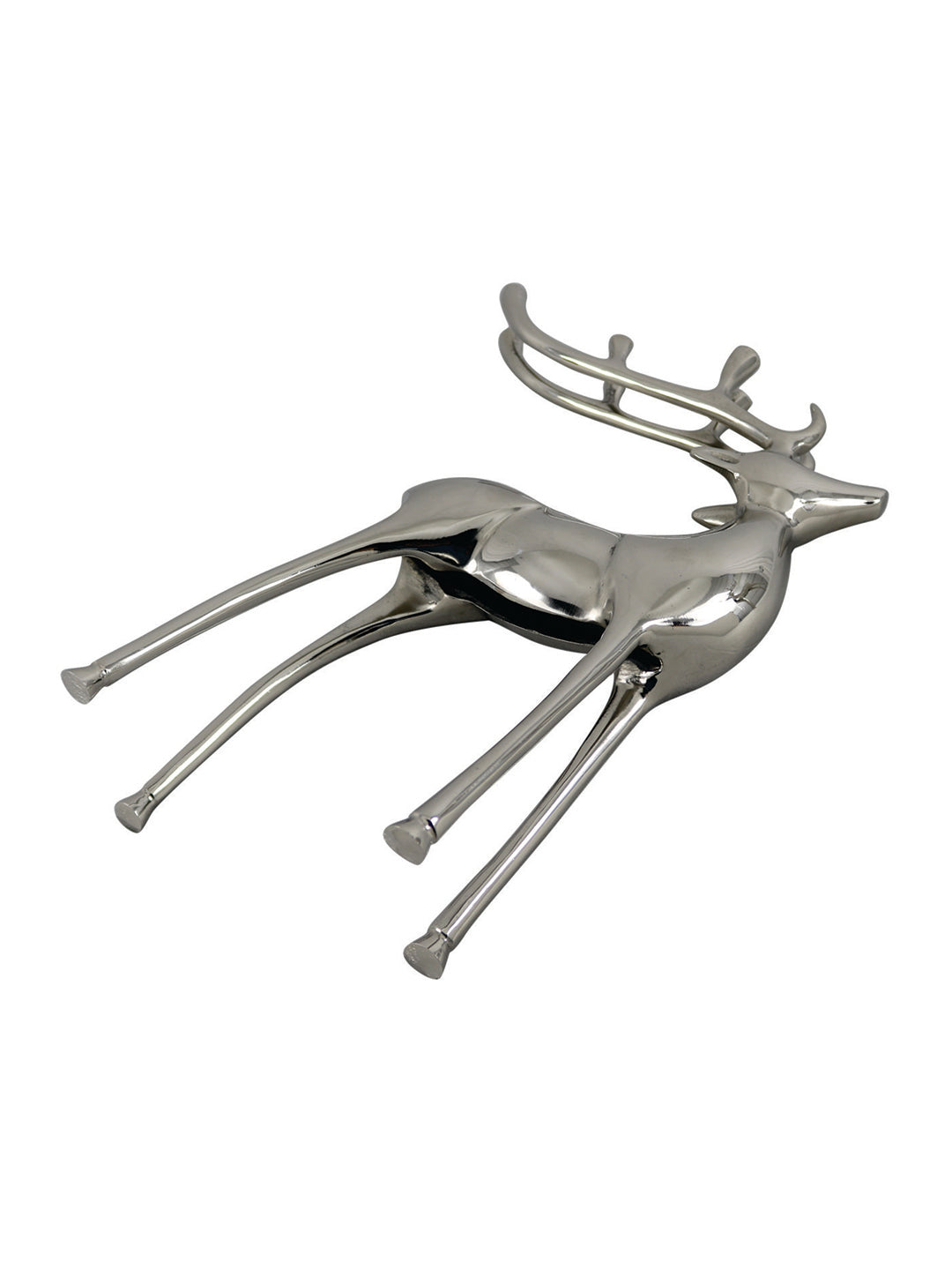 Metal Decorative Accent Reindeer, Large - Silver