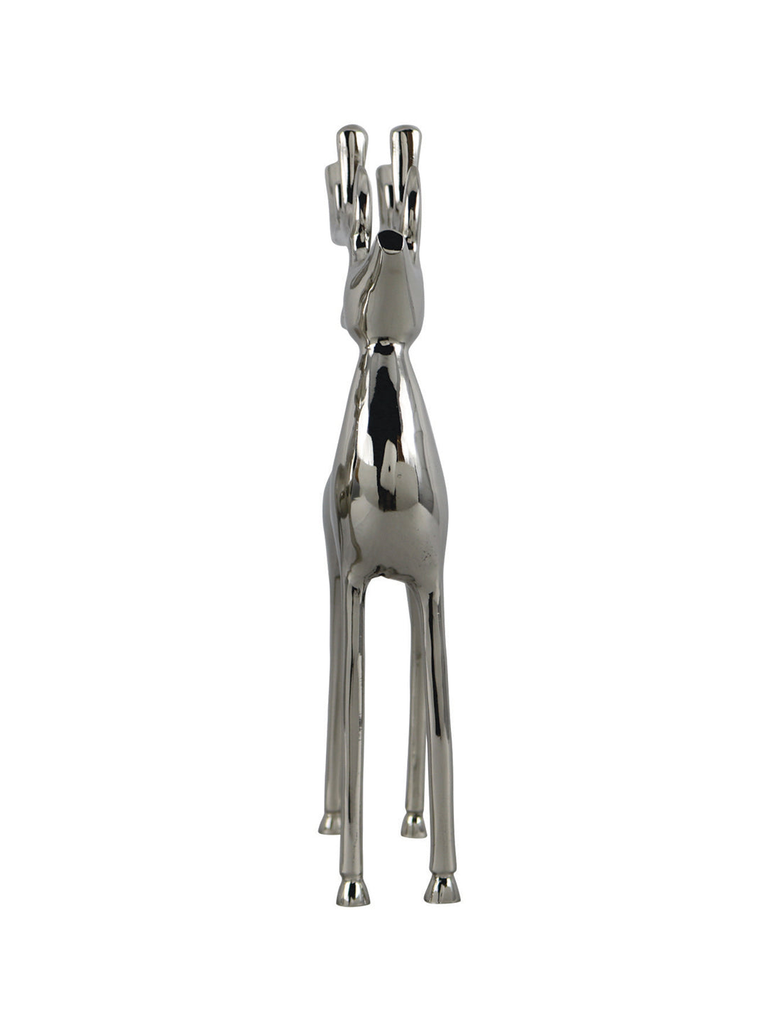 Metal Decorative Accent Reindeer, Large - Silver