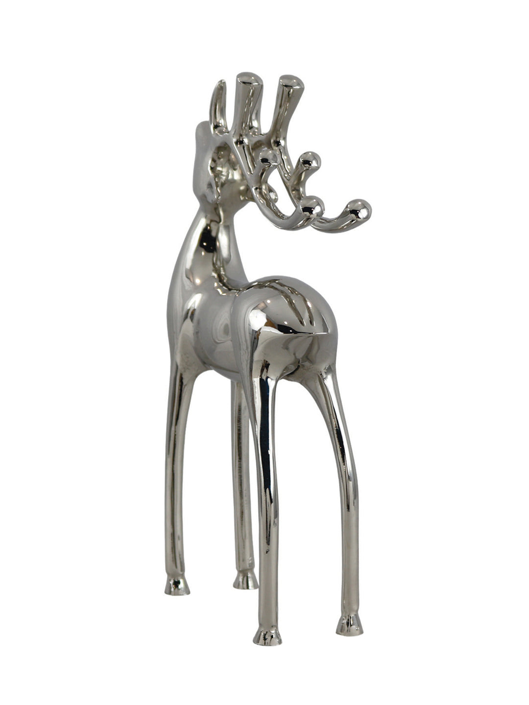 Metal Decorative Accent Reindeer, Small - Silver