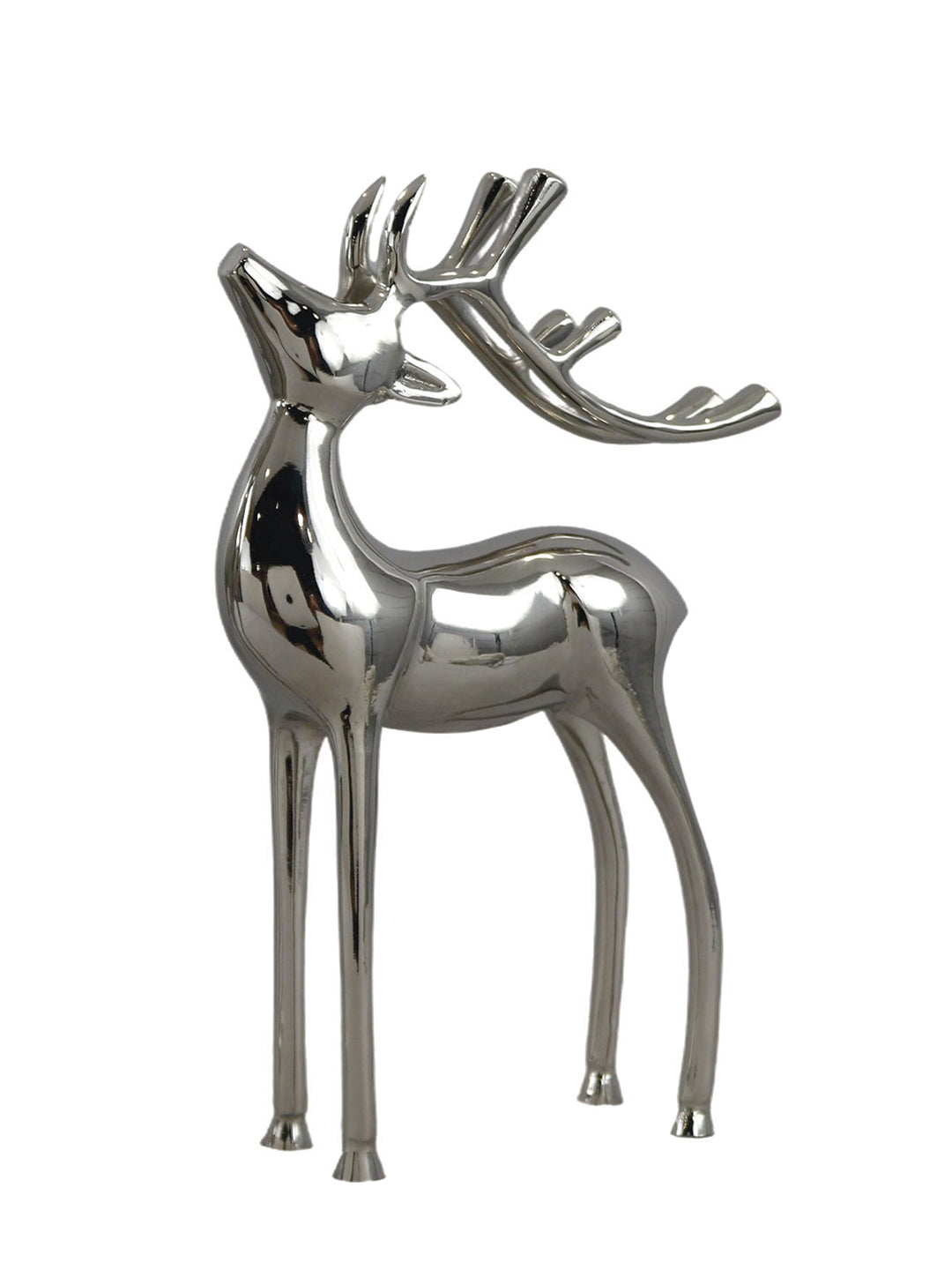 Metal Decorative Accent Reindeer, Small - Silver