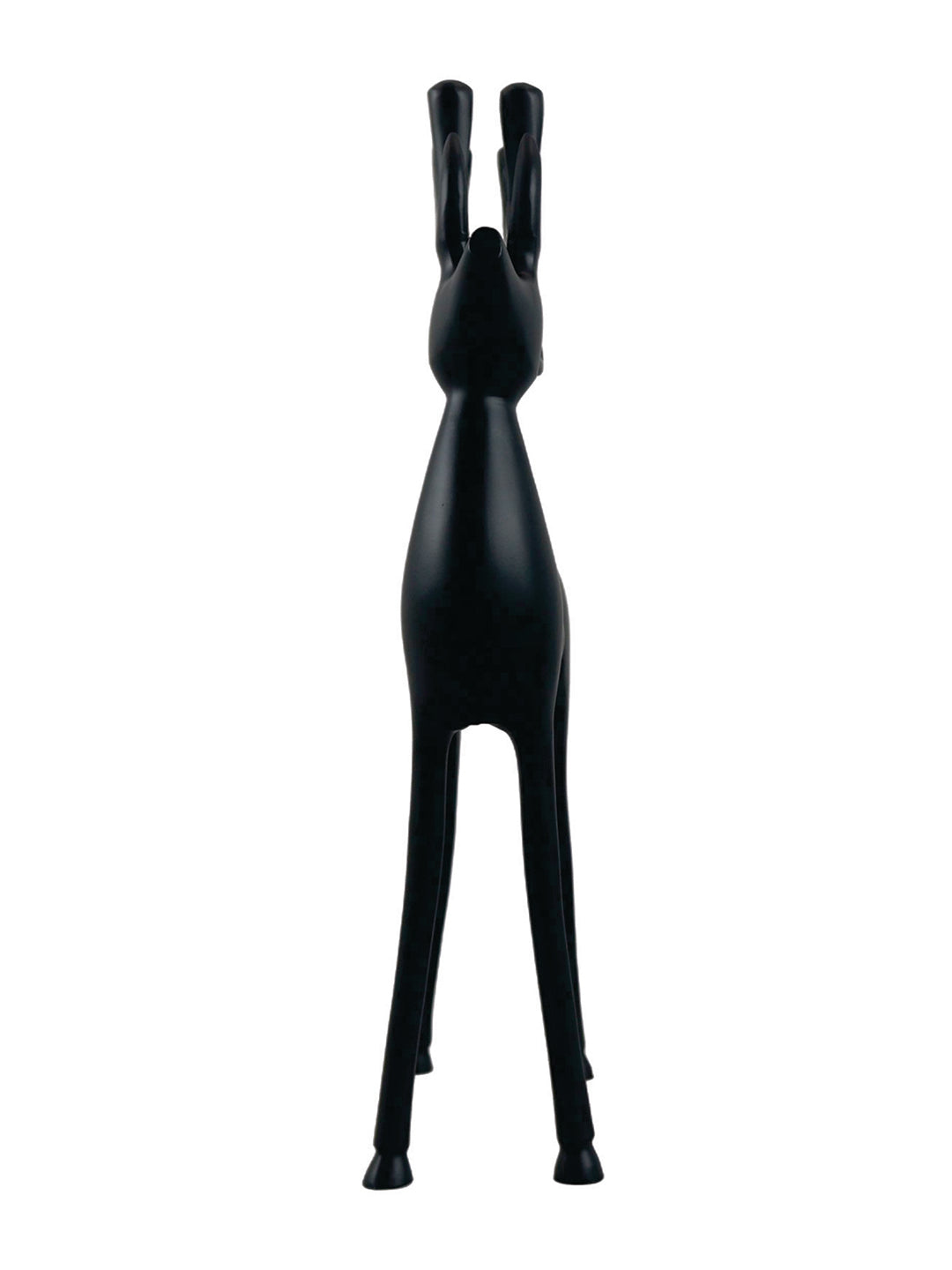 Metal Decorative Accent Reindeer, Large - Black