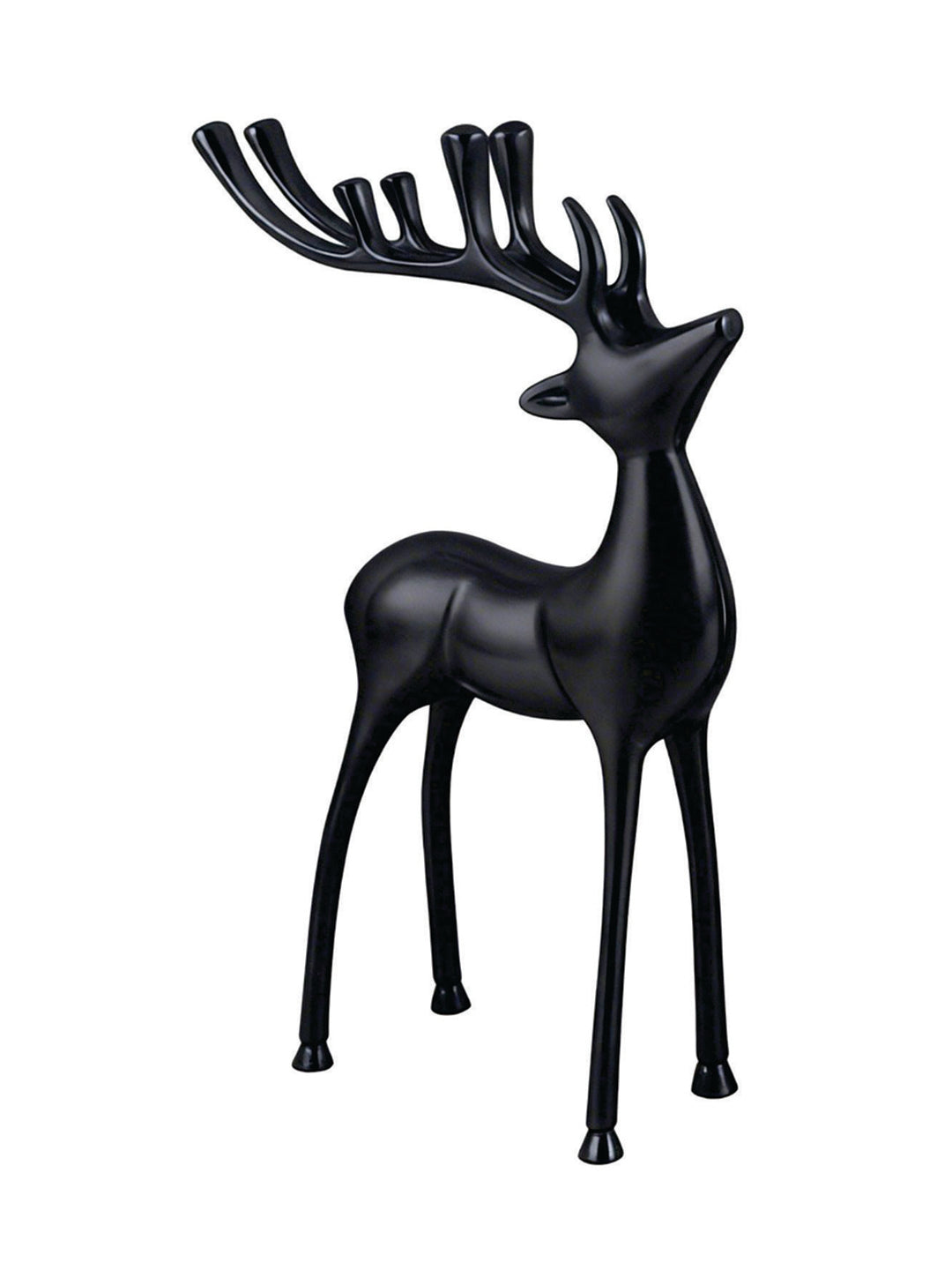 Metal Decorative Accent Reindeer, Large - Black