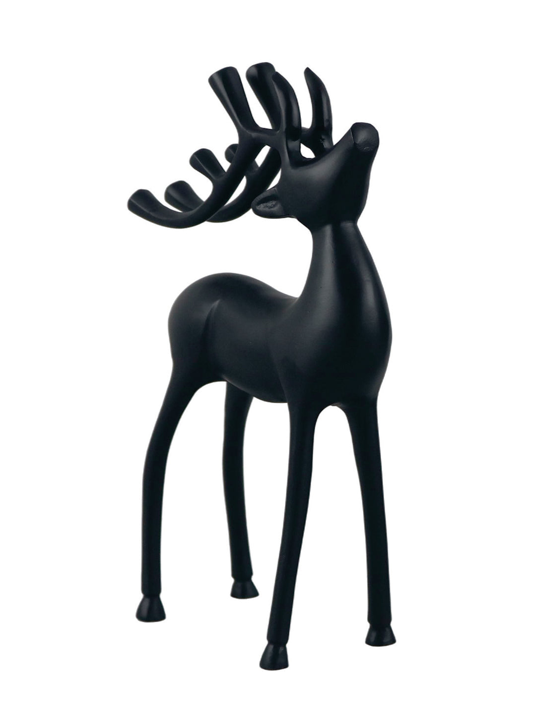 Metal Decorative Accent Reindeer, Small - Black