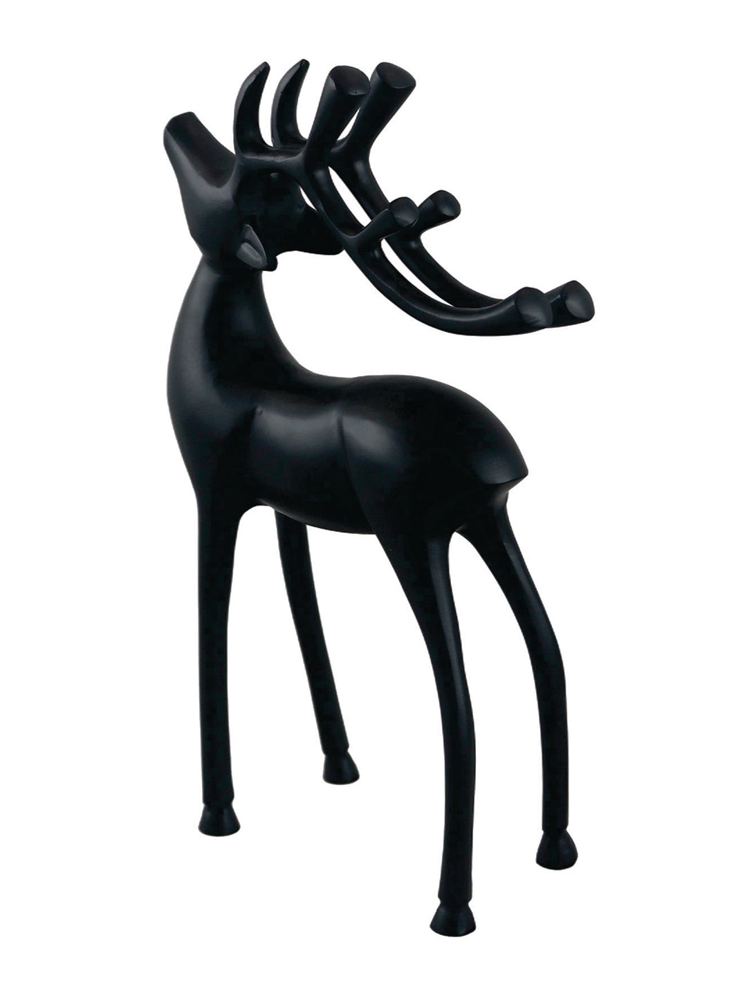 Metal Decorative Accent Reindeer, Small - Black
