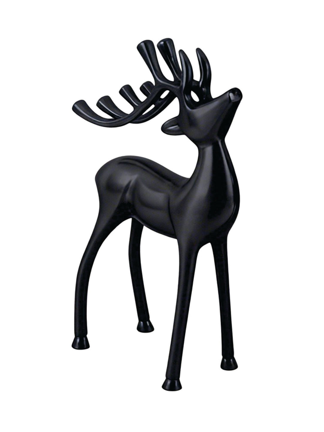 Metal Decorative Accent Reindeer, Small - Black