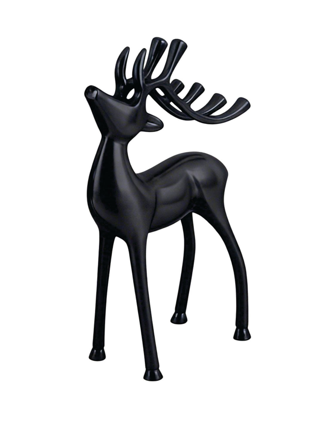 Metal Decorative Accent Reindeer, Small - Black