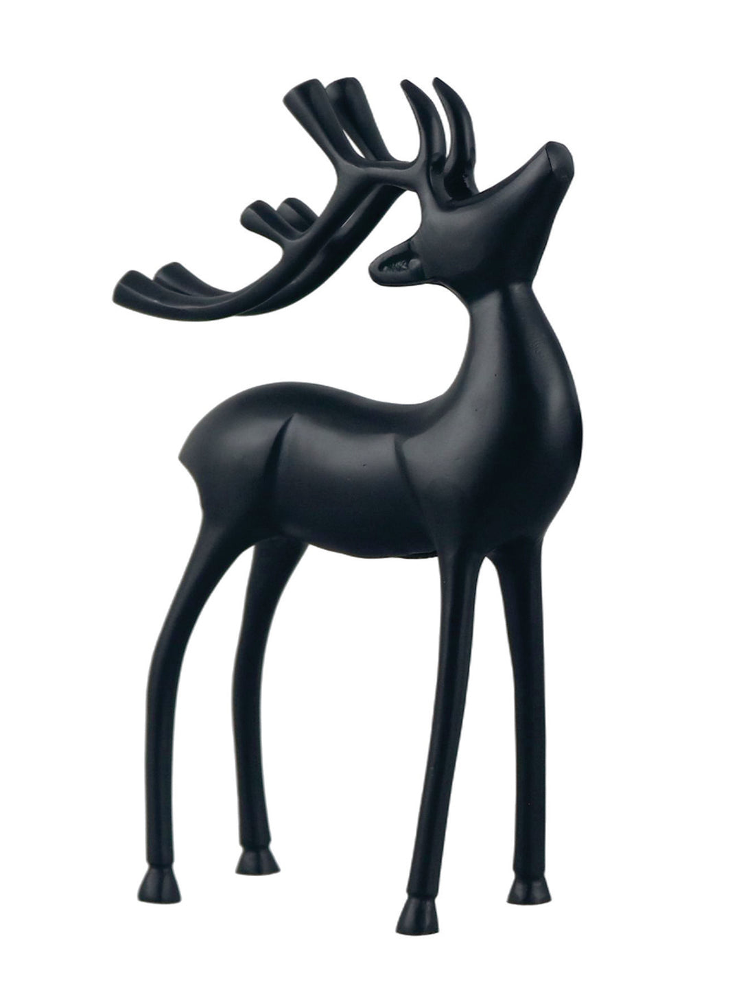 Metal Decorative Accent Reindeer, Small - Black