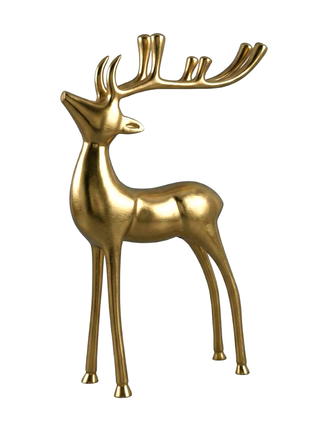 Metal Decorative Accent Reindeer, Large - Gold