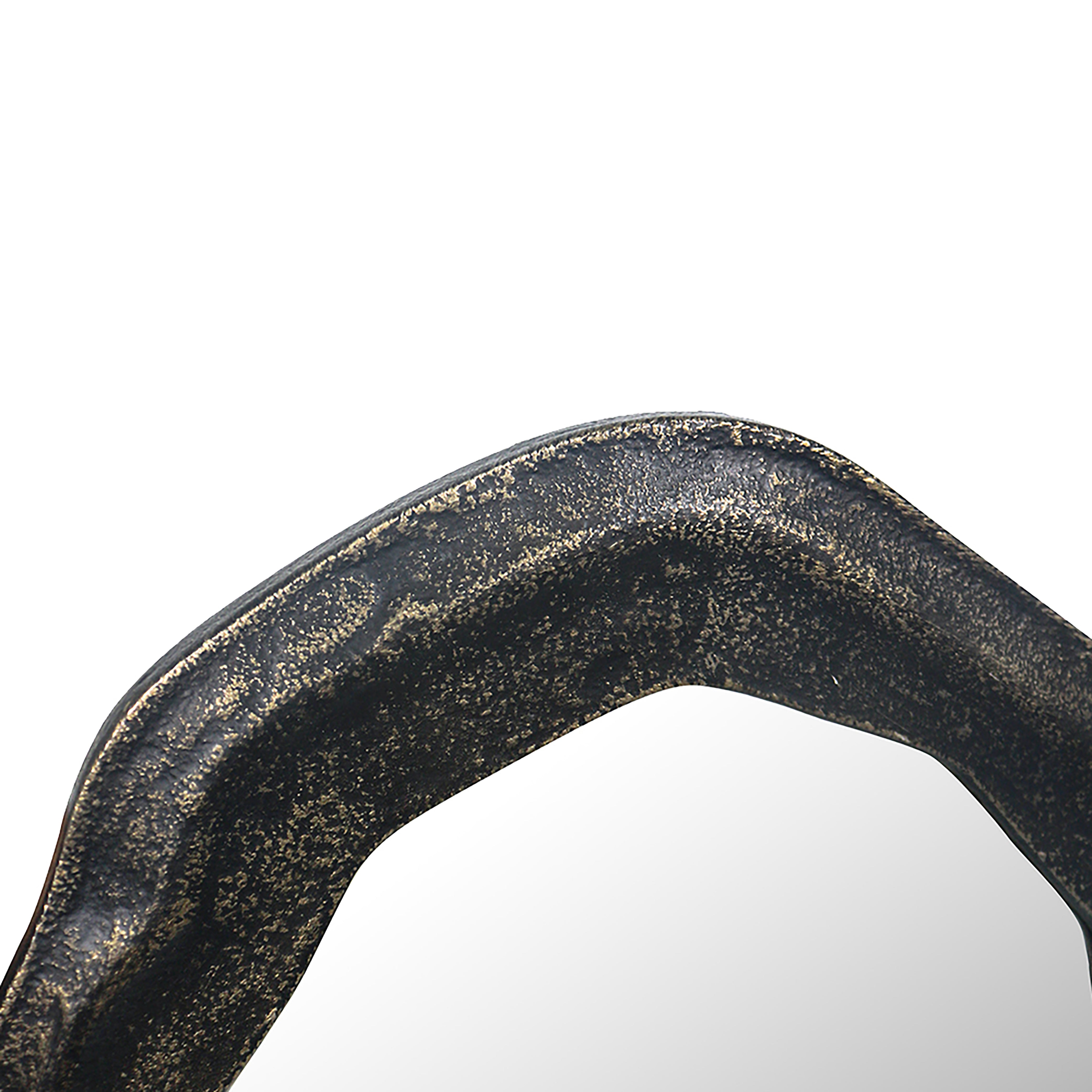 Metal Oval Shaped Black Wall Hanging Mirror