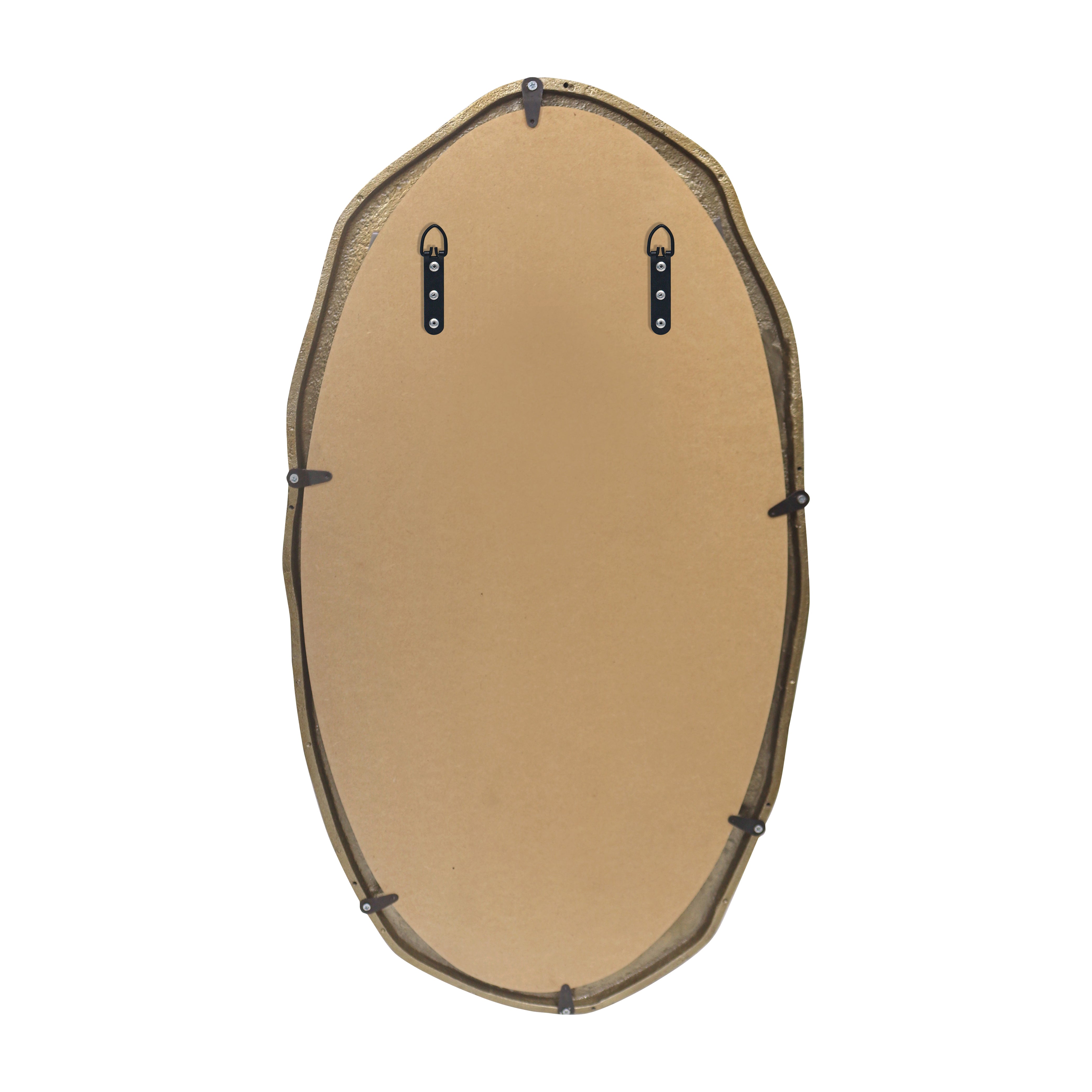 Metal Oval Shaped Black Wall Hanging Mirror