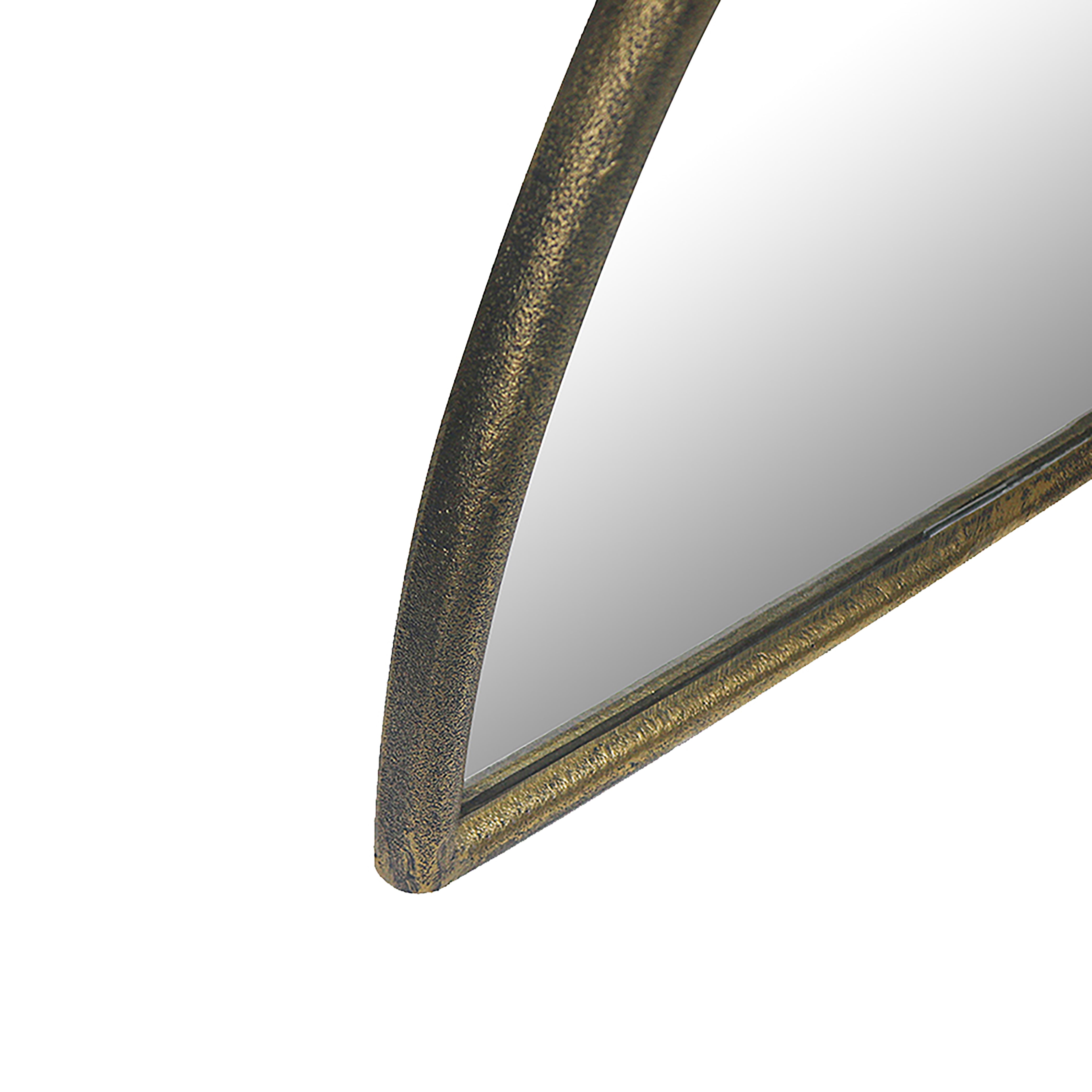 Metal Organic Shape Wall Hanging Mirror Gold