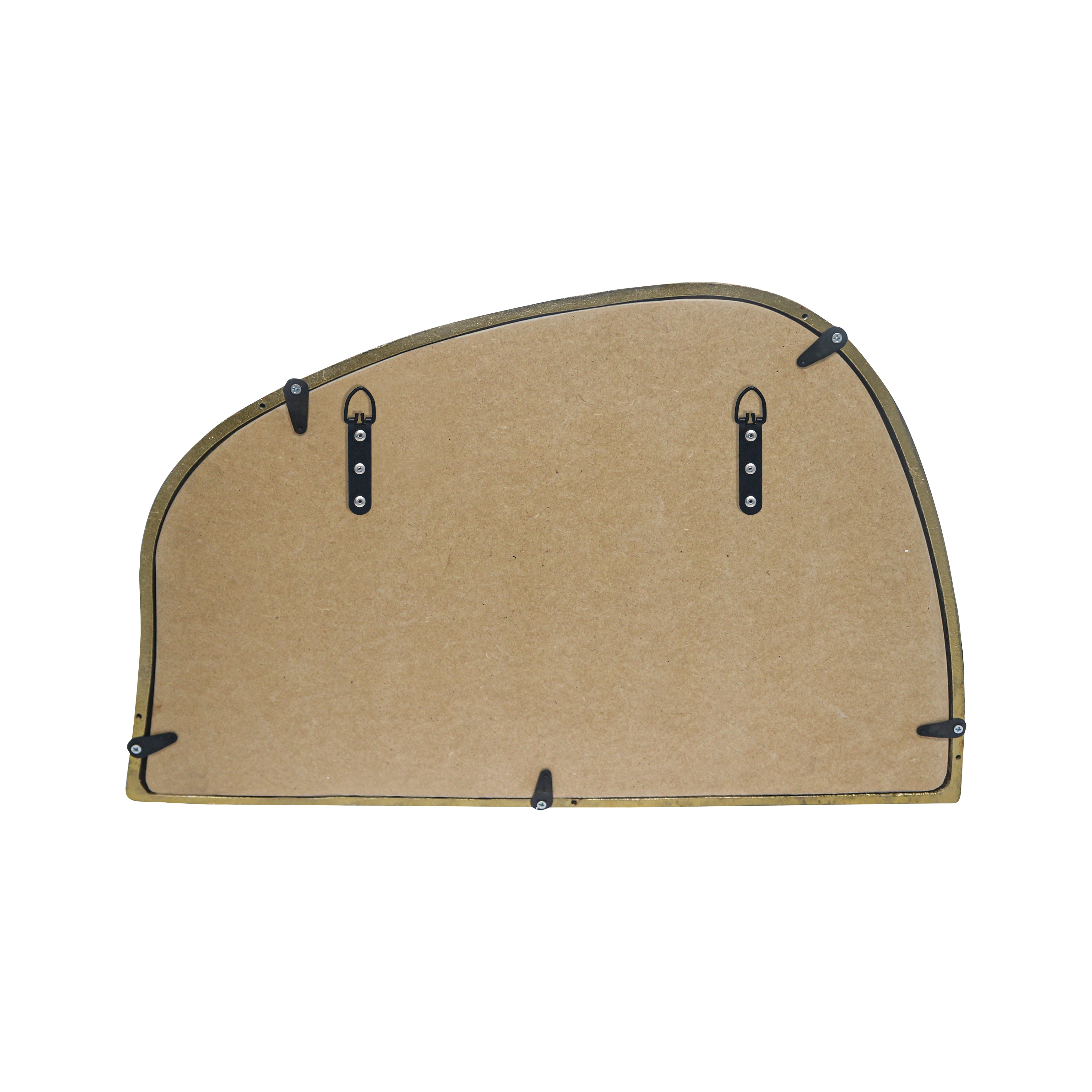 Metal Organic Shape Wall Hanging Mirror Gold