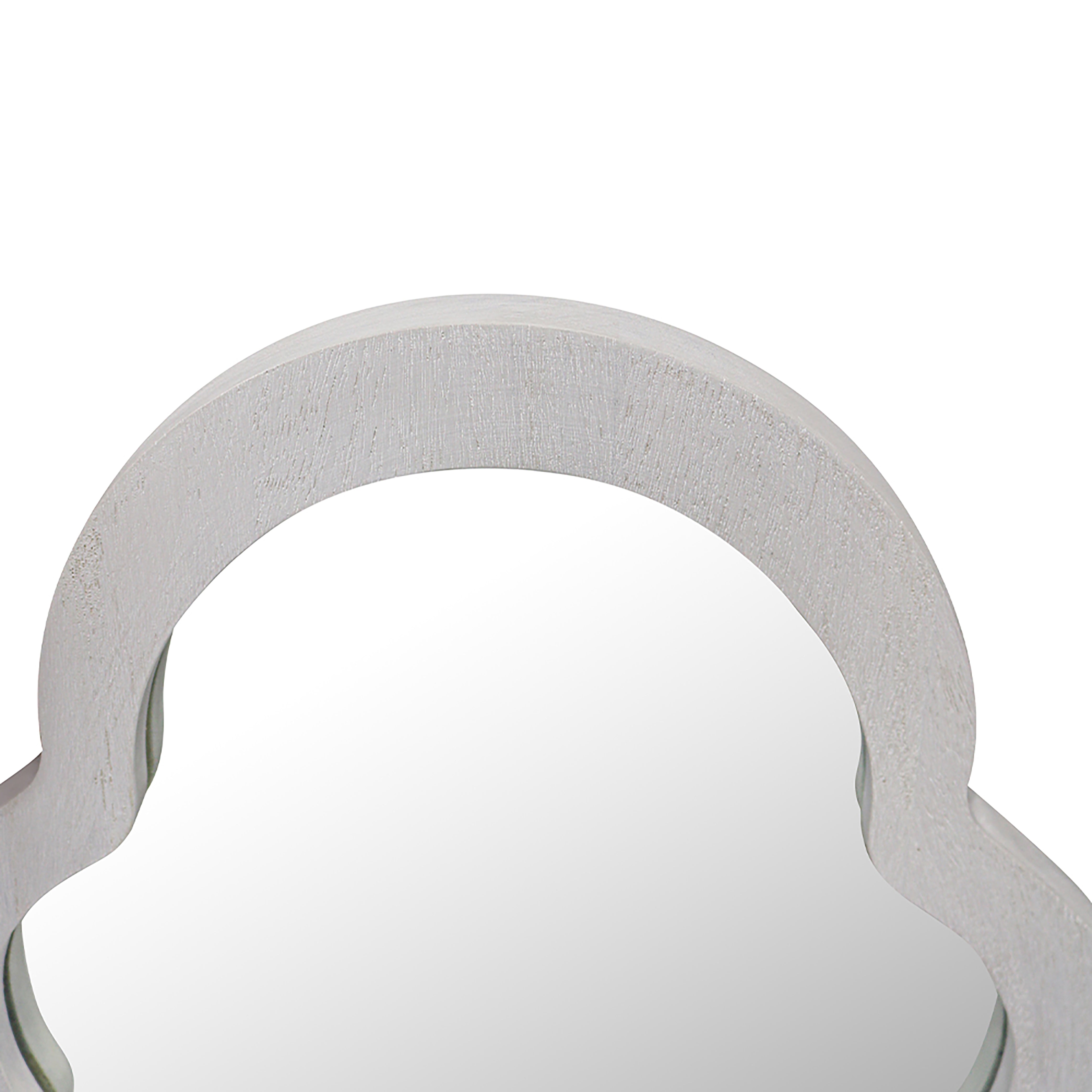 Decorative Wooden Wall Hanging Mirror, White