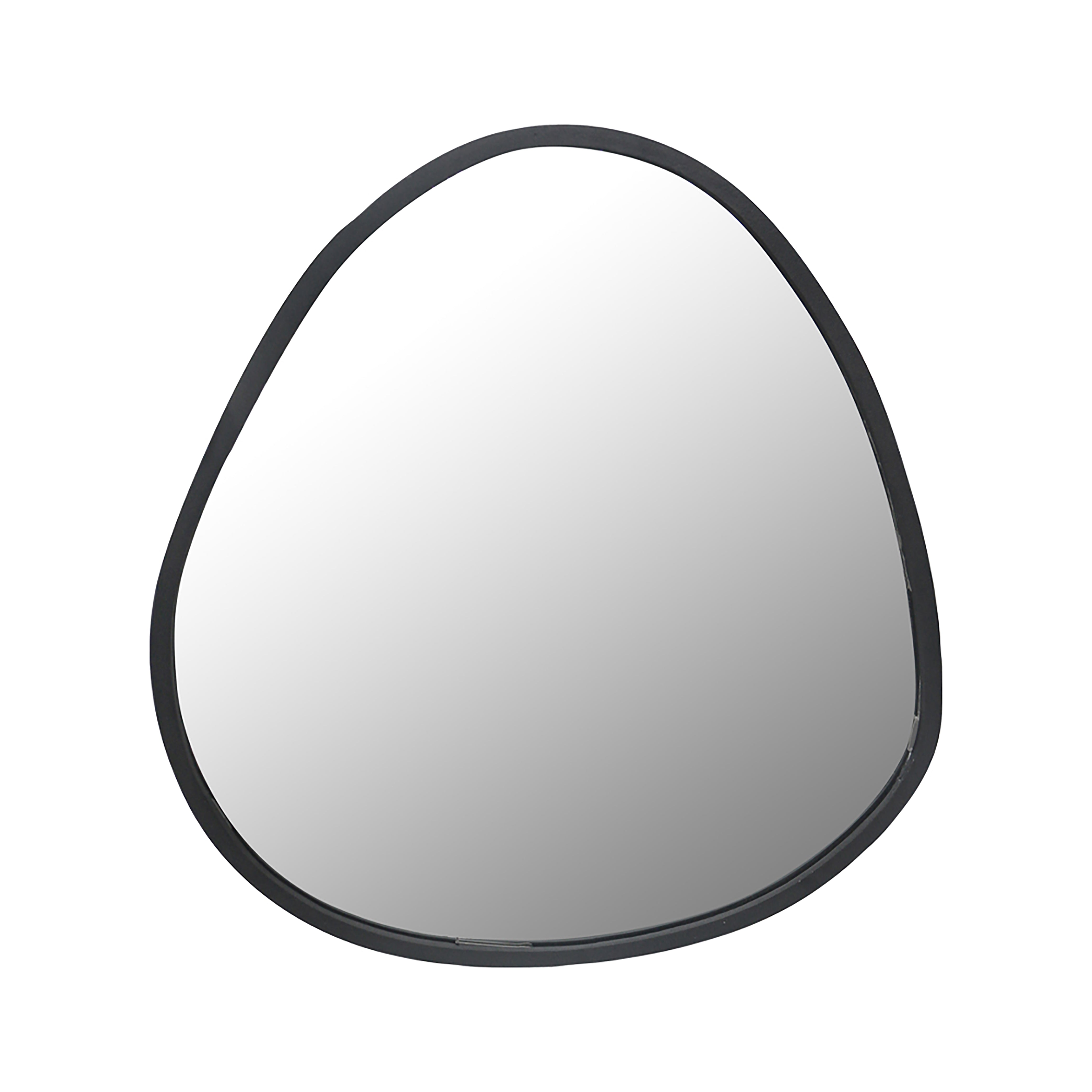 Metal Organic shape Wall Hanging Mirror, Black