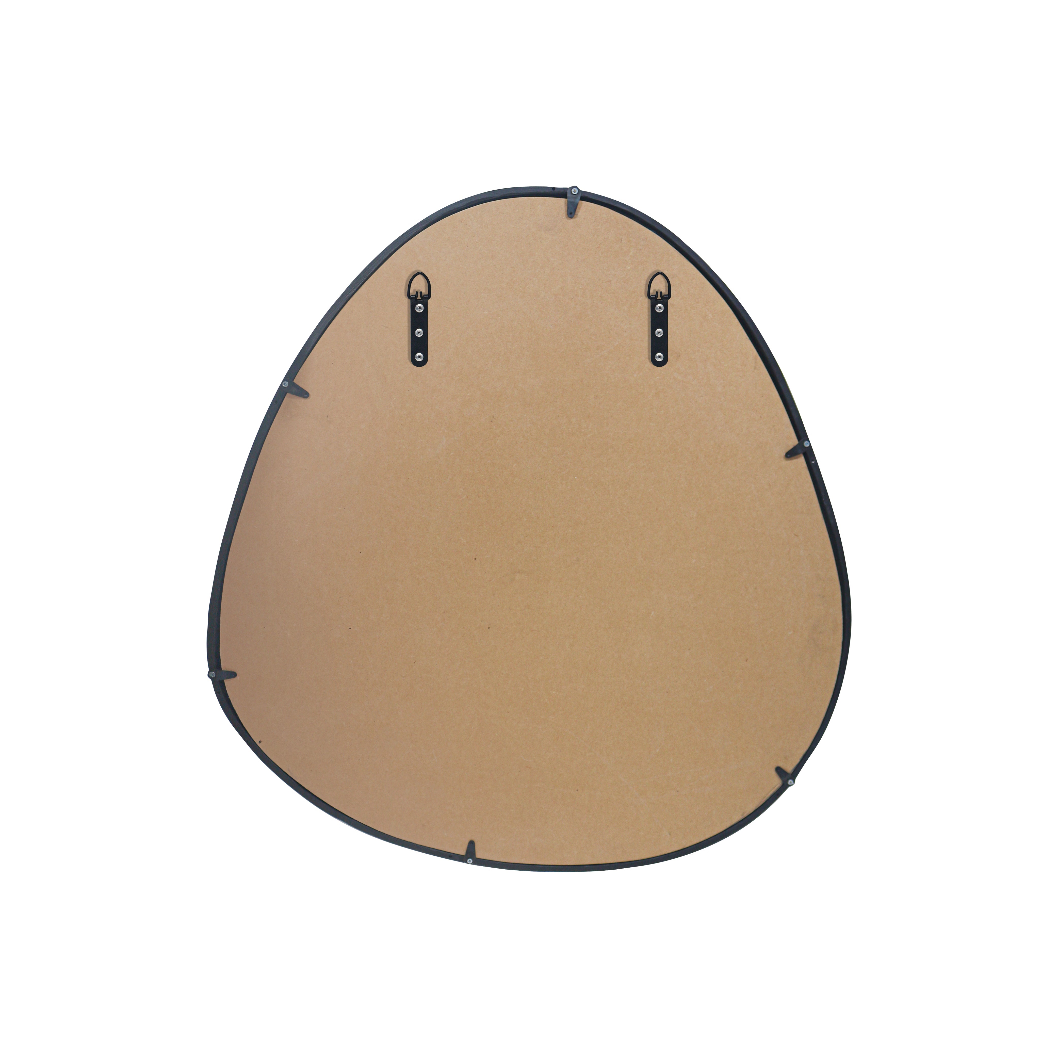 Metal Organic shape Wall Hanging Mirror, Black