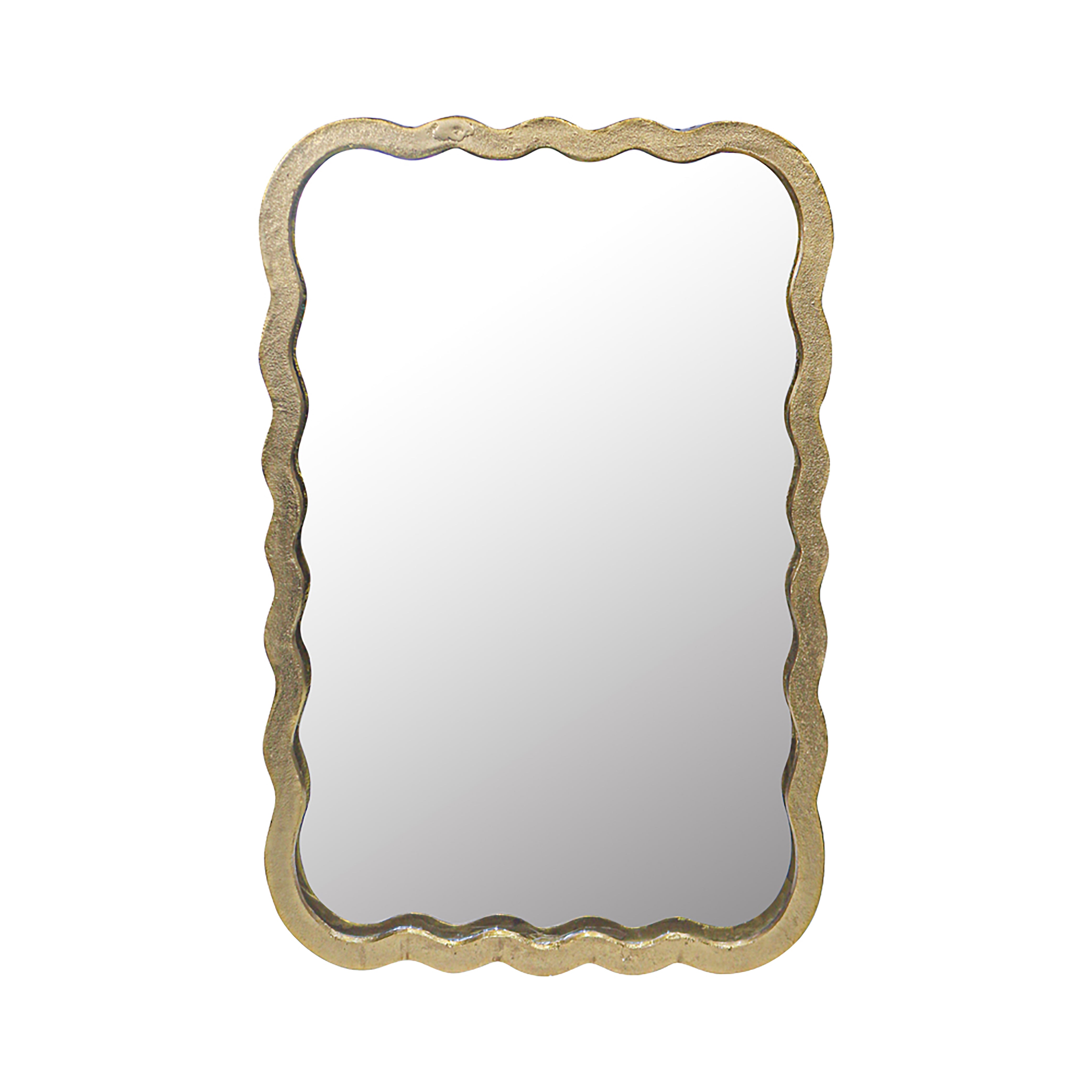 Elegant Metal Wall Hanging Mirror, Gold