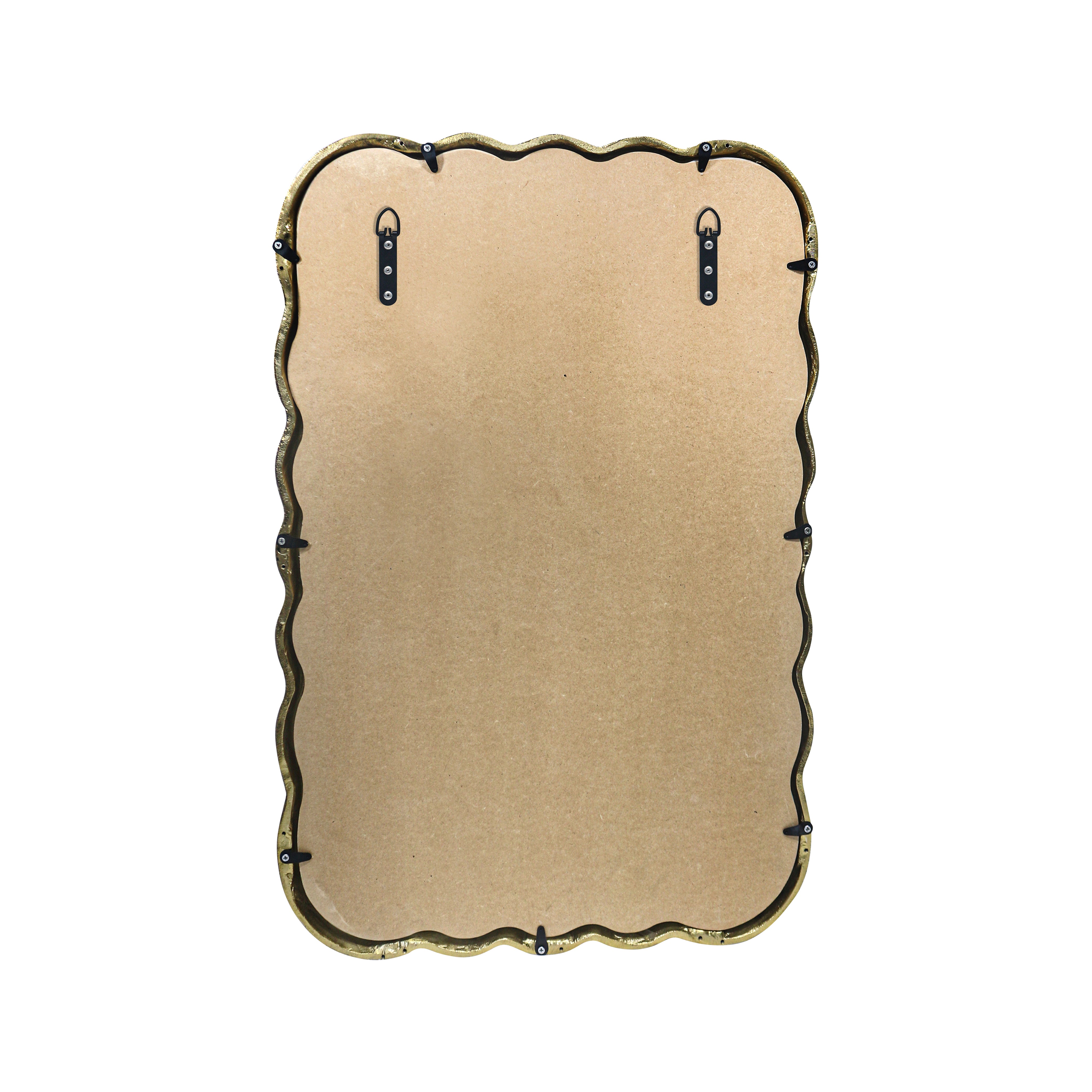 Elegant Metal Wall Hanging Mirror, Gold