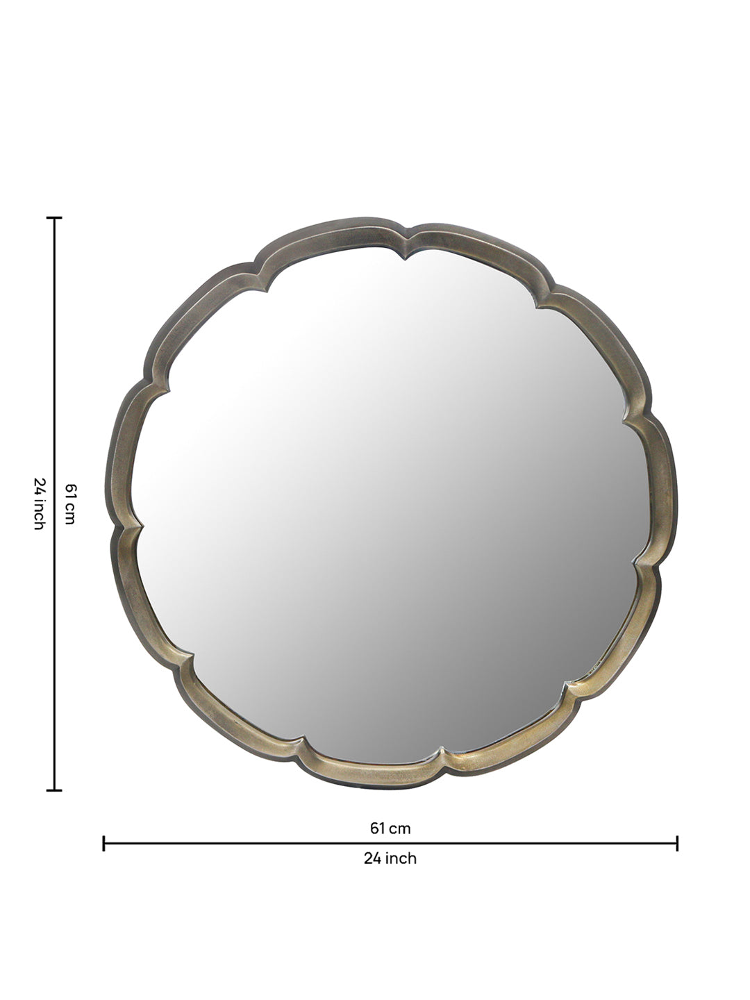 Metal Elegant Wall Hanging Mirror