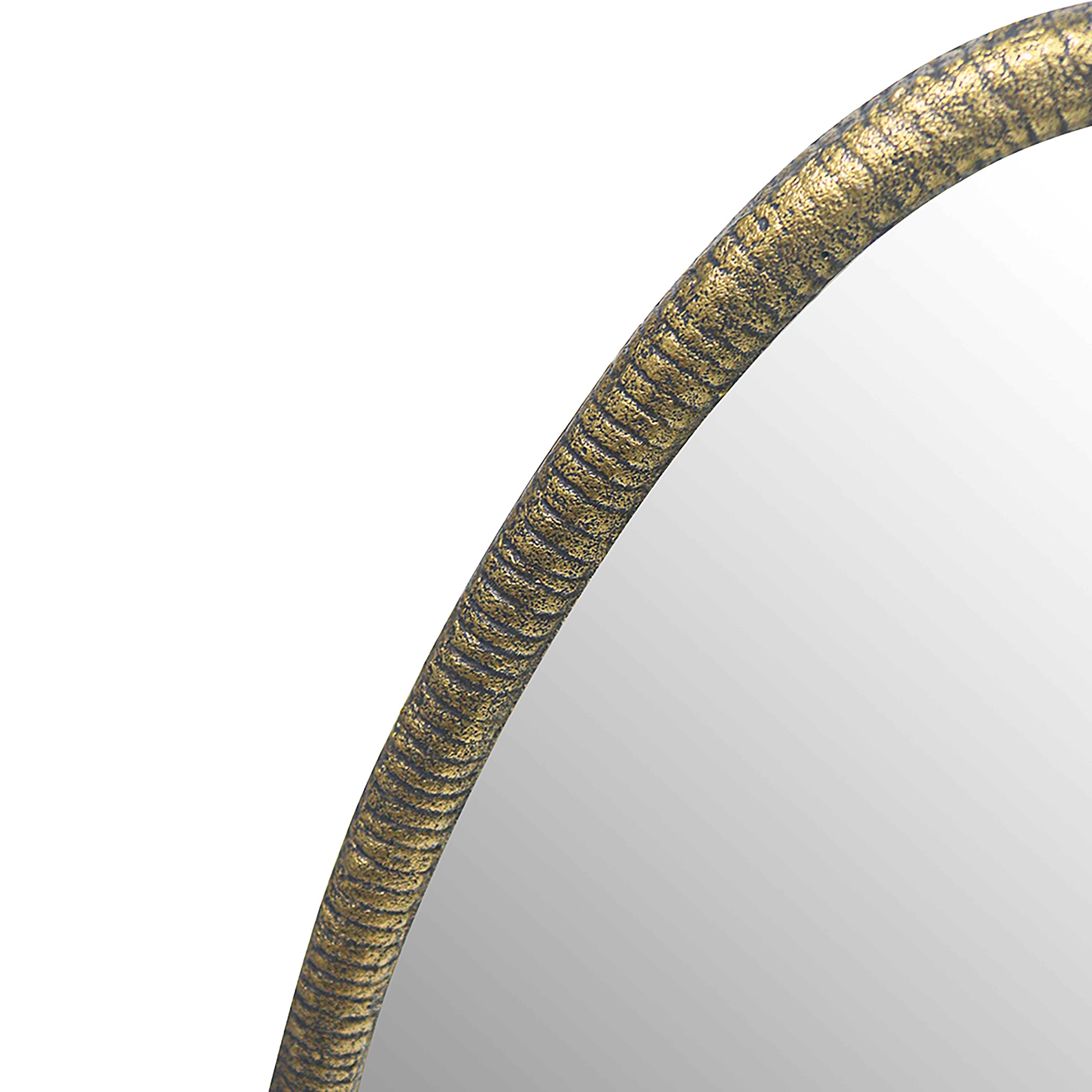 Elegant Metal Organic Shape Wall Hanging Mirror, Gold