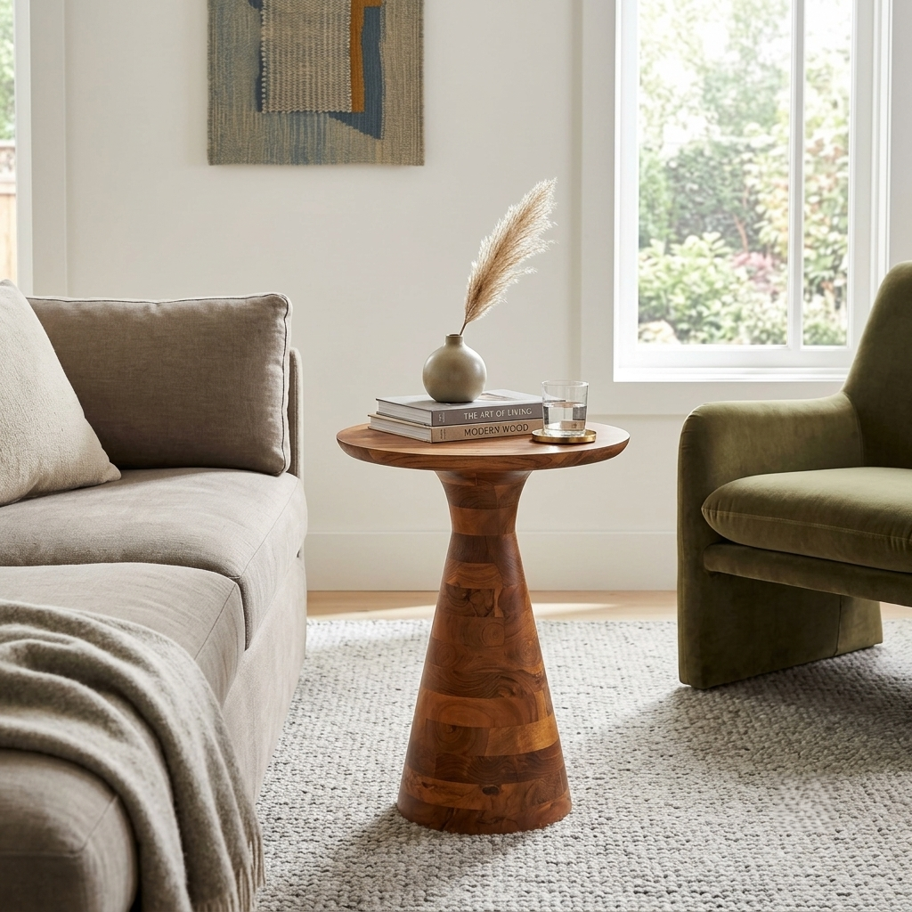 Norr Wooden Side Table - Natural