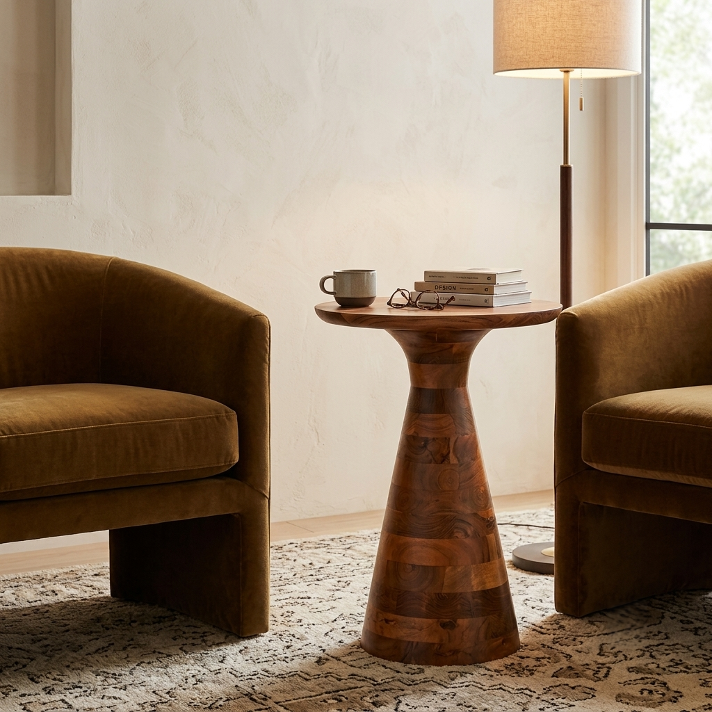 Norr Wooden Side Table - Natural