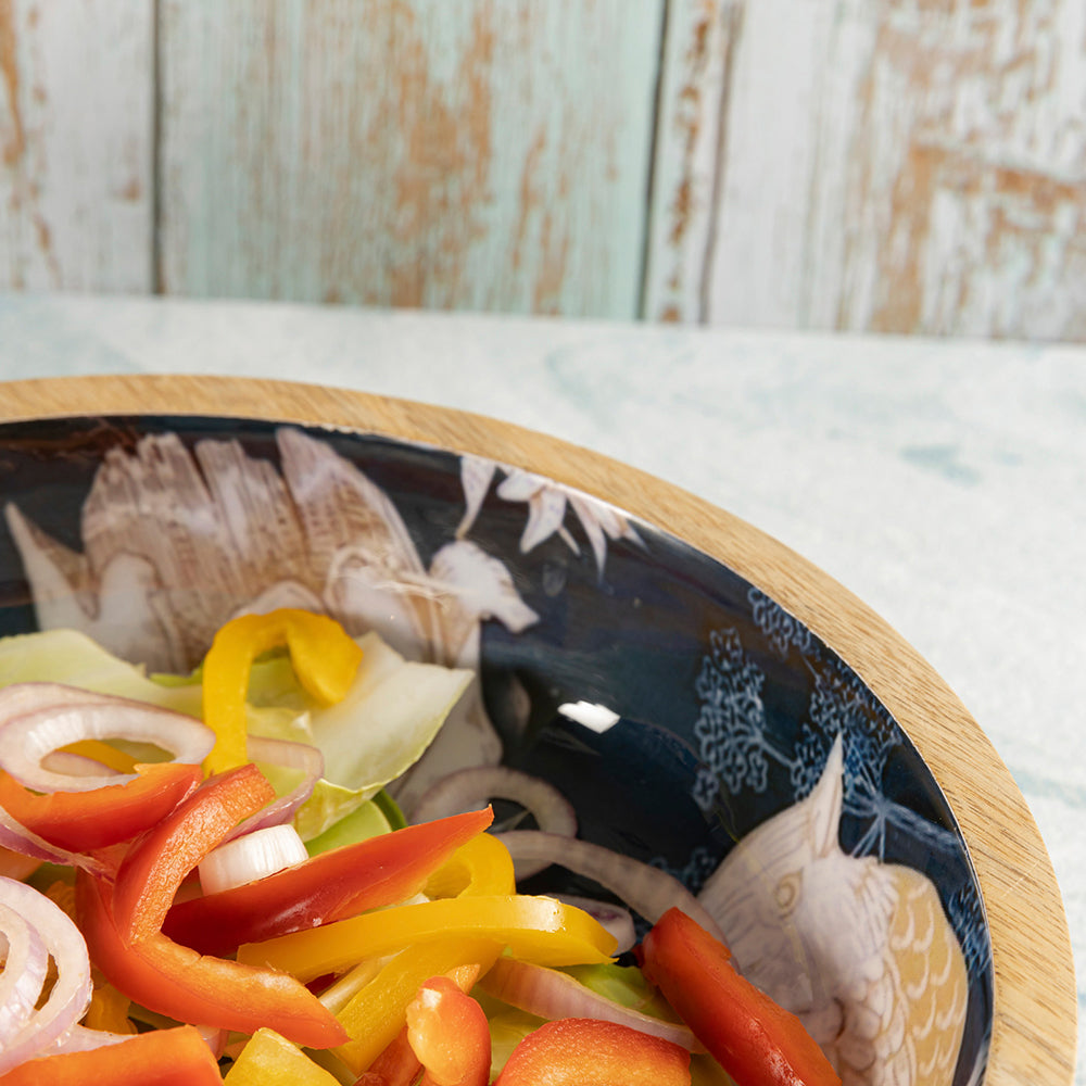 Mango Wood Serving And Decor Bowl For Home, Kitchen And Office