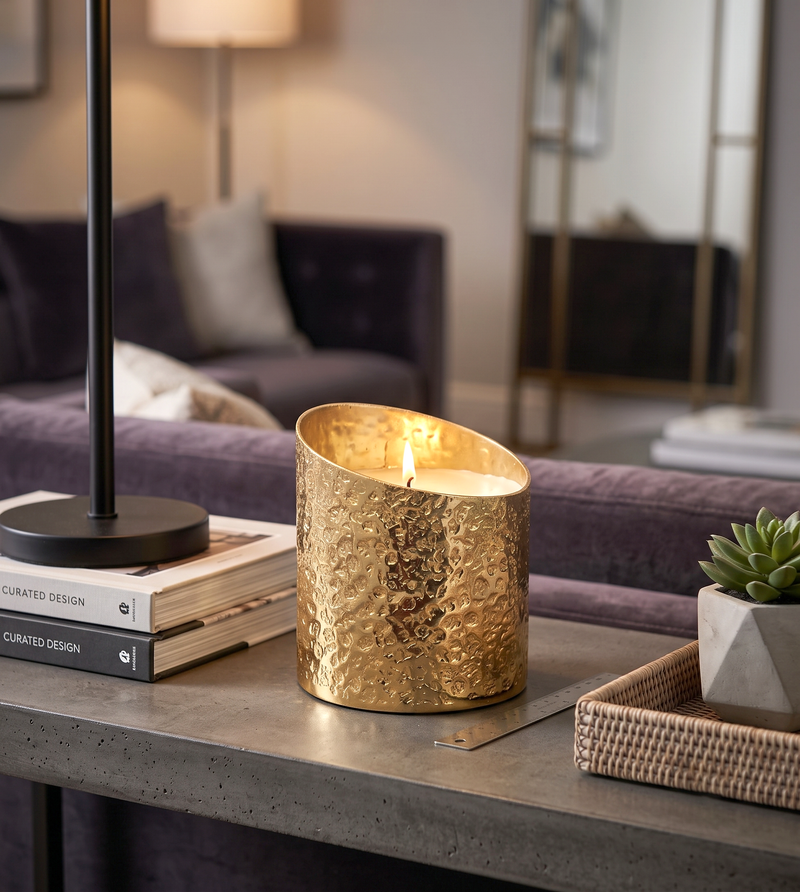 Metal Tealight Holder - Gold