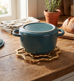 Metal Floral Trivet - Gold