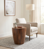 Zenn Solid Wood Side Table - Walnut