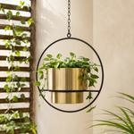Riga Metal Planter - Gold
