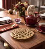Designer Metal Trivet - Gold