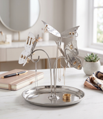 Metal Butterfly Jewellery Organiser - Silver