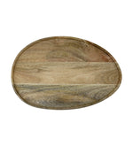 Metalsmith Elevated Oval Mango Wood Serving Platter for Kitchen